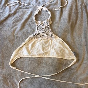 Crotchet halter crop top